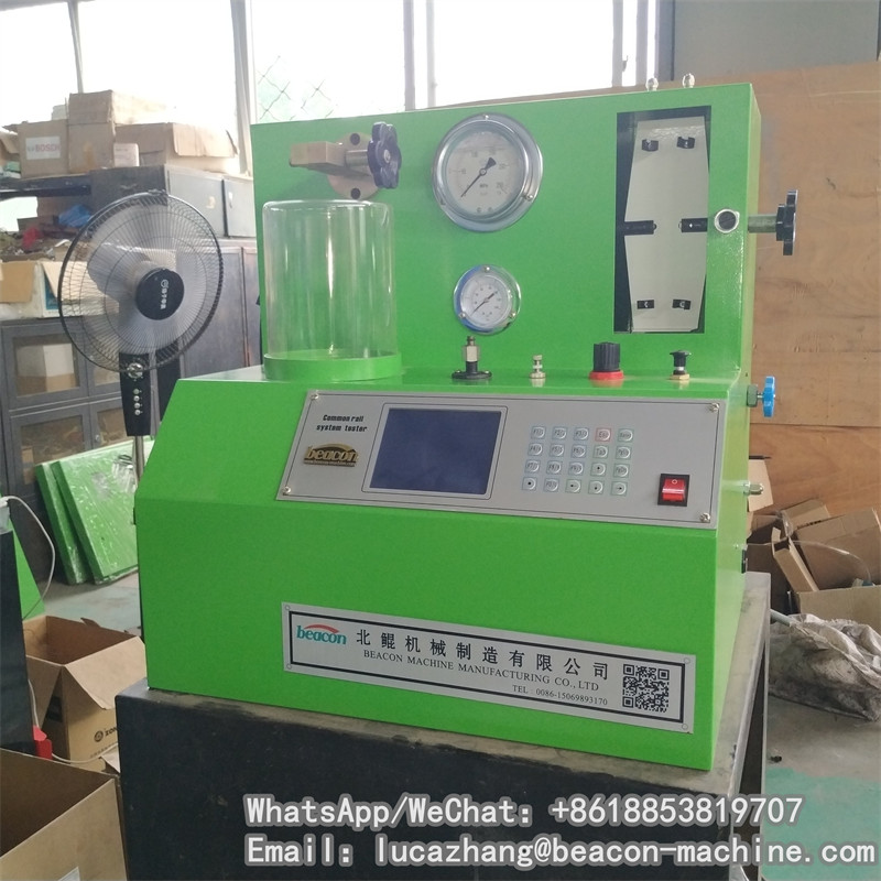 Banco de pruebas para comprobador de inyectores de riel común Beacon Machine PQ1000, soporte de calibración de inyectores diésel