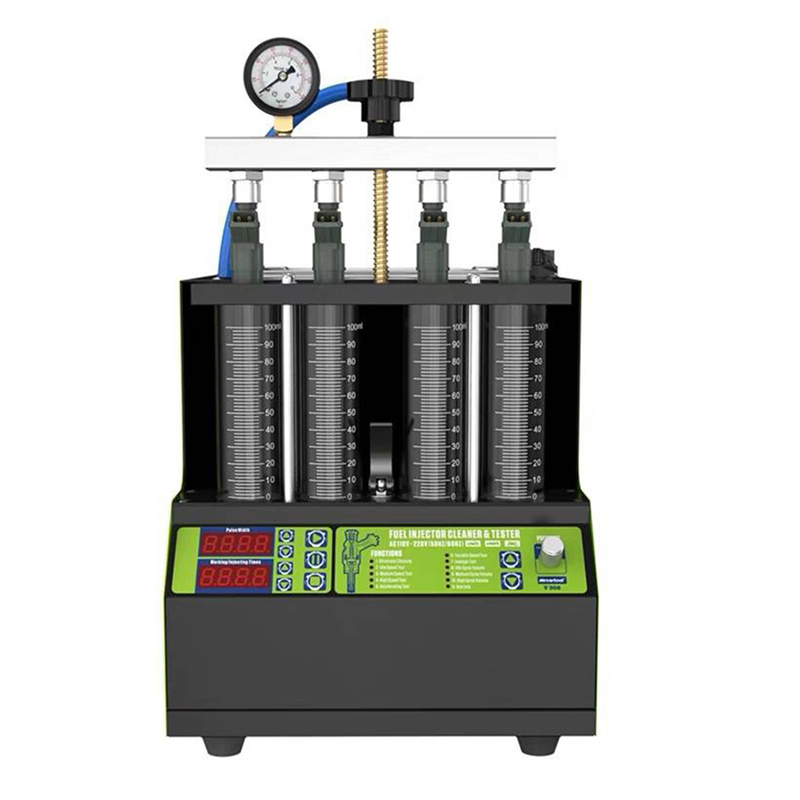 Máquina de limpieza ultrasónica y comprobador de inyectores de combustible para automóviles V309 de 4 cilindros GDI, comprobador de fugas de inyectores de gasolina