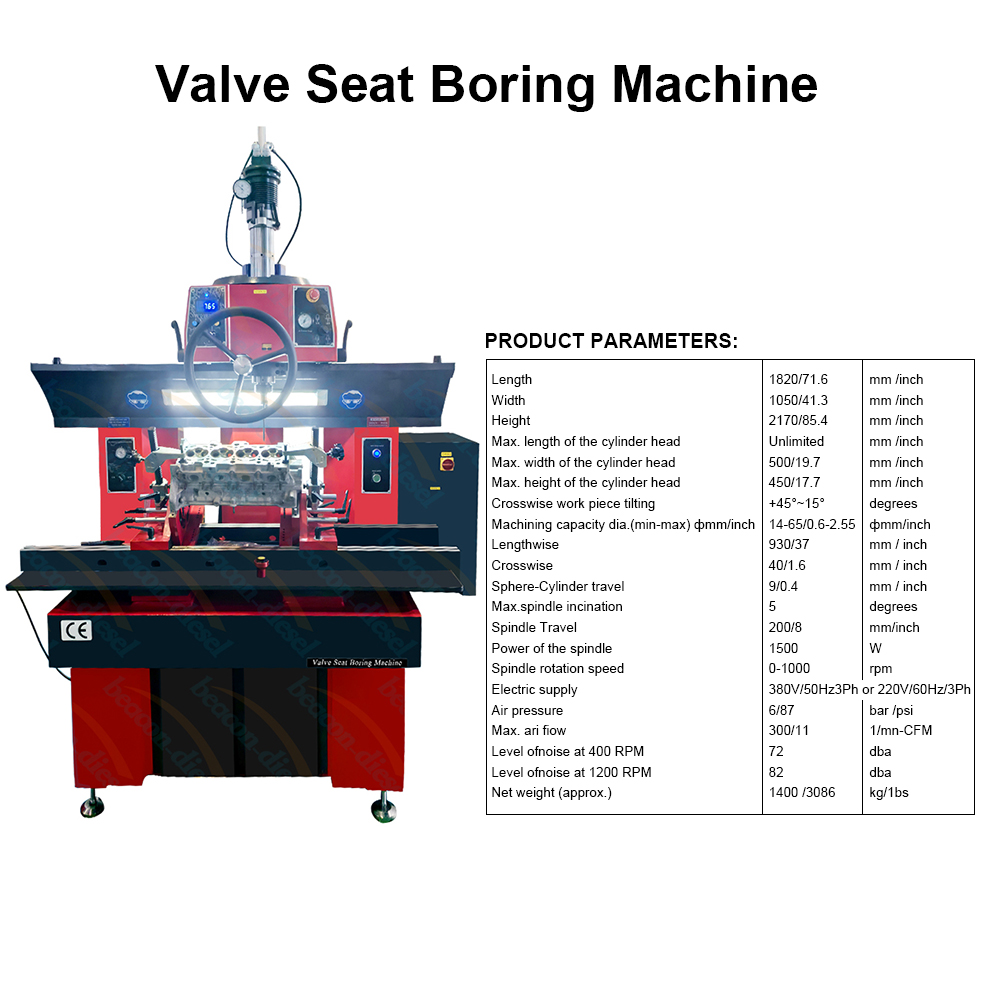Máquina de corte de asientos de válvula GS-180A, mandrinadora de precisión para asientos de válvula
