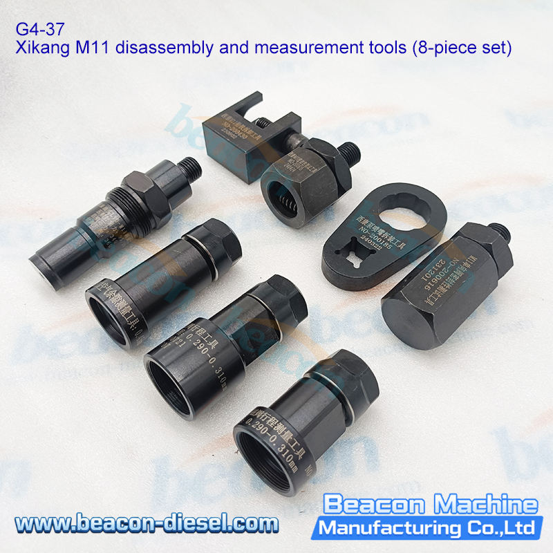 Kit de Herramientas de Desmontaje y Medición G4-37 para Inyectores Cummins M11 (8 Piezas)