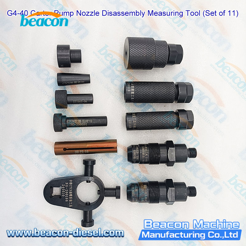 Juego de Herramientas de Desmontaje y Medición G4-40 para Inyector Caterpillar C11 C13 C18 (11 Piezas)