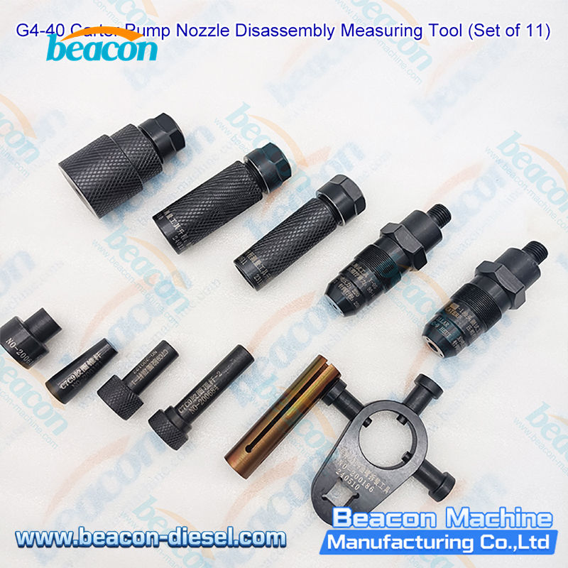 Juego de Herramientas de Desmontaje y Medición G4-40 para Inyector Caterpillar C11 C13 C18 (11 Piezas)