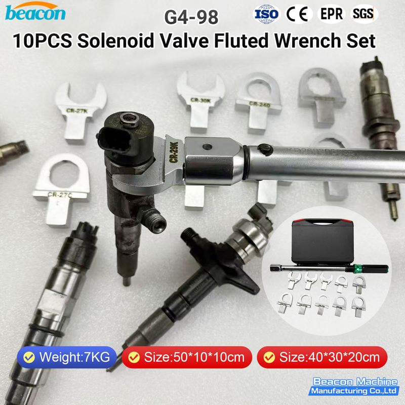 G4-98 Juego de 10 Llaves Festoneadas para Válvula Solenoide