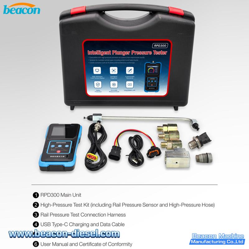 RPD300 Smart Plunger Pressure Gauge - HD Color Display Intelligent Diagnostic Tool for High-Pressure Pumps