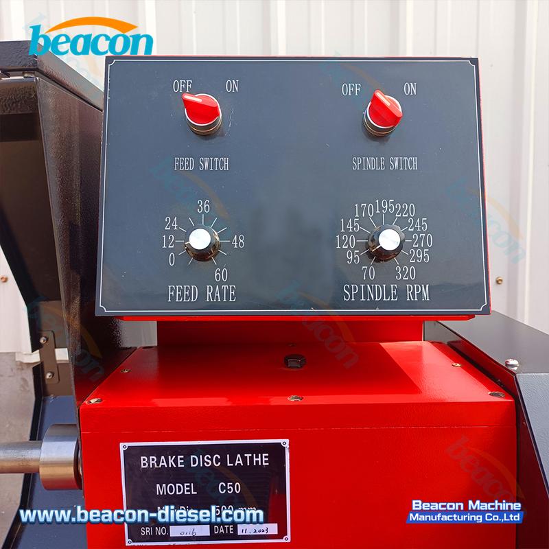 C50 Brake Disc Drum Lathe Machine - Automotive Brake Disc Rotor Resurfacing Turning Lathe