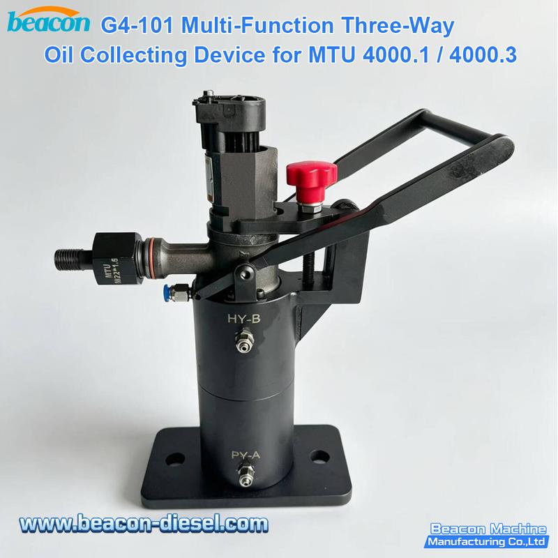 G4-101 Dispositivo de Recolección de Aceite de 3 Vías MTU 4000.3/4000.1 - Herramienta profesional para taller diesel