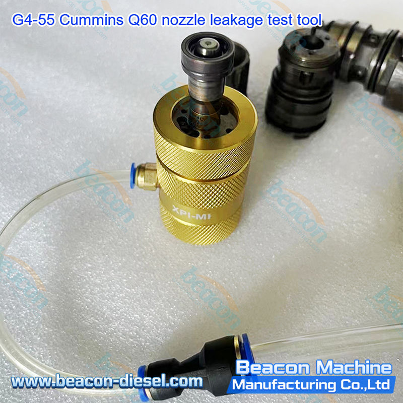 G4-55 Herramienta de Prueba de Fugas de Boquilla Cummins Q60 - primer plano de la interfaz de sellado mecanizada con precisión para detección de fugas en boquillas Cummins Q60