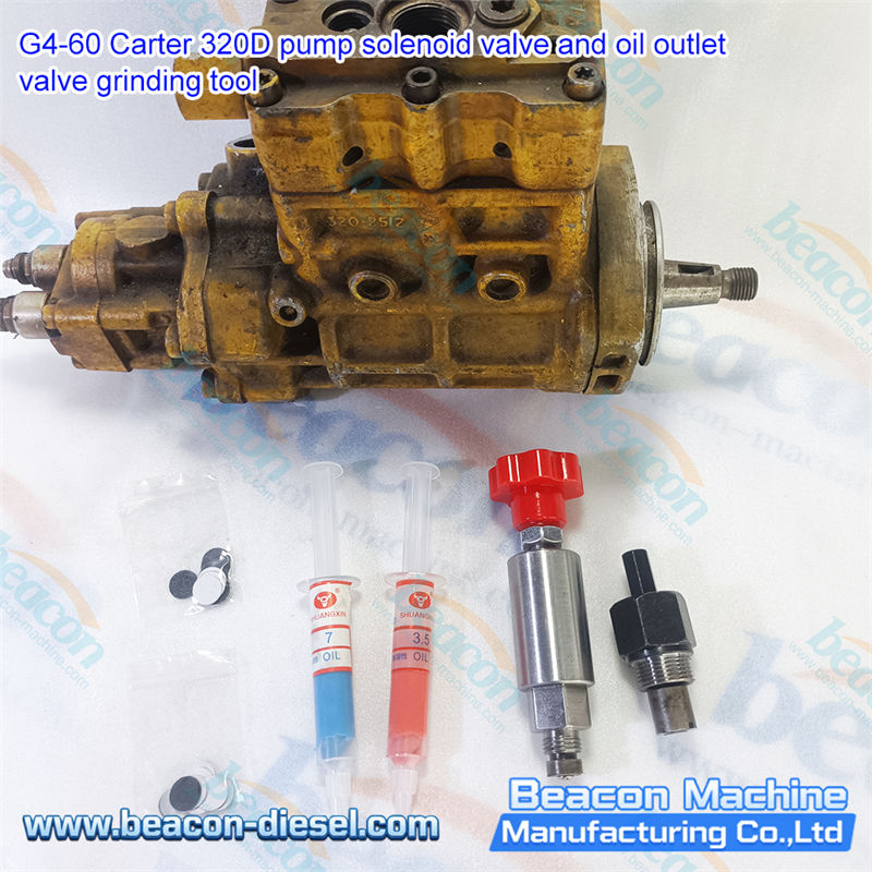 G4-60 Herramienta de Rectificado de Válvula de Bomba CAT 320D - vista general del juego completo