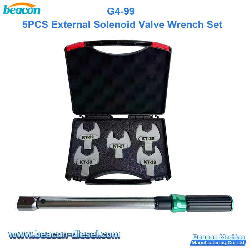 G4-99 G4-99 Juego de 5 Llaves para Válvula Solenoide Externa - Herramienta Servicio Inyectores Diésel Bosch Denso Delphi Siemens