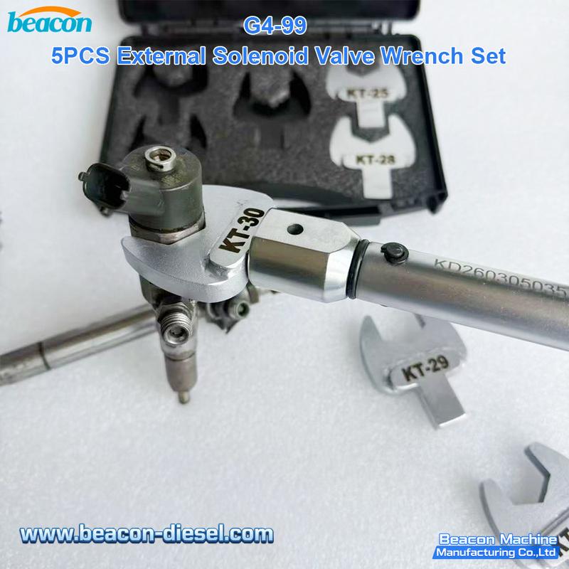 G4-99 G4-99 Juego de 5 Llaves para Válvula Solenoide Externa - Herramienta Servicio Inyectores Diésel Bosch Denso Delphi Siemens