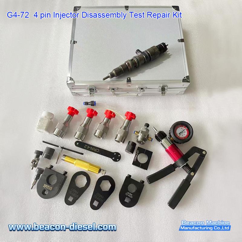 G4-72 Kit de Herramientas para Inyectores Bosch 4 Pines — Componentes de Desmontaje y Prueba