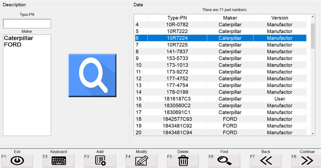 Base de datos de HEUI