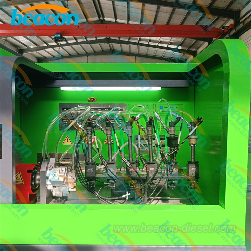 Banco de pruebas CR819 probando 6 inyectores CR al mismo tiempo