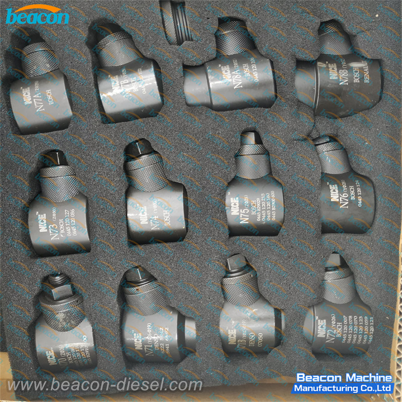 Juego de abrazaderas cortas G3-1 con juntas y adaptadores para reparación de inyectores diesel.