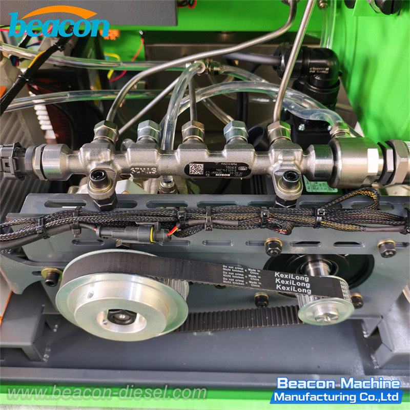 Área de montaje del inyector en el banco de pruebas EPS106 con bomba CP3H