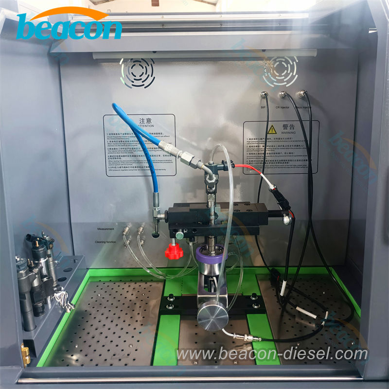 Área de trabajo del banco de pruebas de inyectores common rail CR319