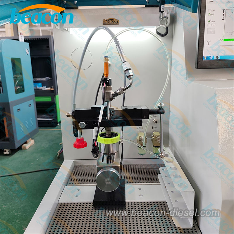 Instalación del inyector CR del banco de pruebas de inyectores y bombas common rail CR IP800