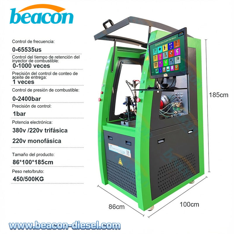 Parámetros técnicos del banco de pruebas de riel común verde CR1026