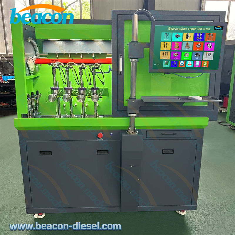 Vista frontal del banco de pruebas common rail CR304(s) color verde