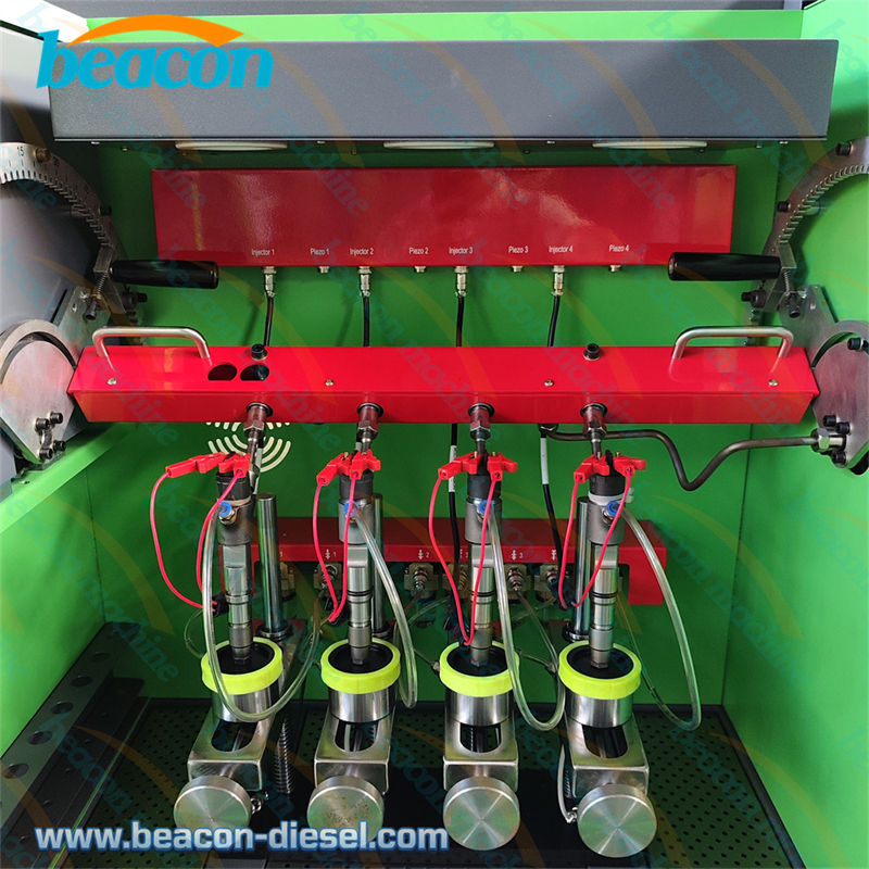 Primer plano de los accesorios de sujeción y el tubo de riel móvil