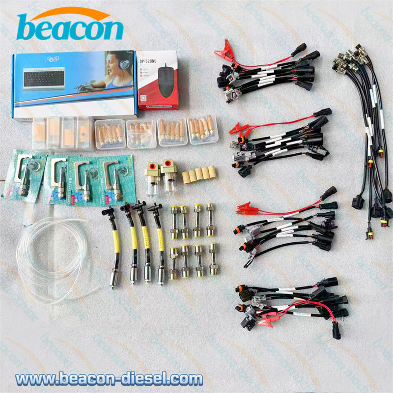 Kit de cables, adaptadores y herramientas para pruebas de inyectores