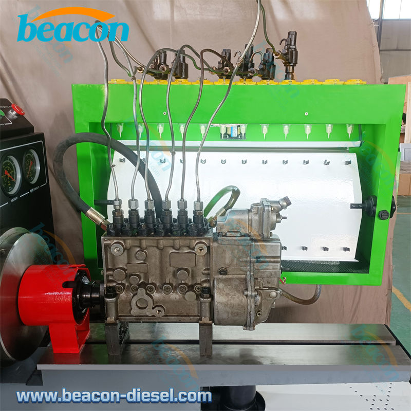 Zona de trabajo y medición de combustible del probador ES619