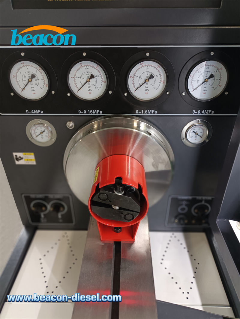 Zona de acoplamiento para prueba de bombas de inyección