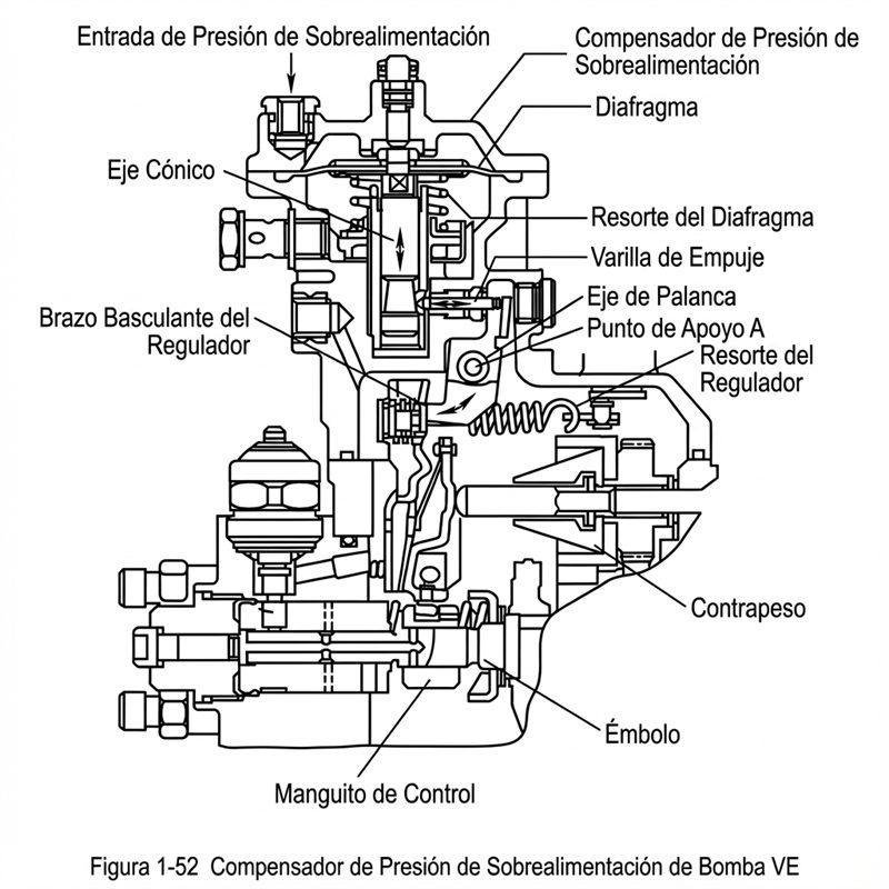 Figura 1-52 Compensador de Presion de Sobrealimentacion de Bomba VE
