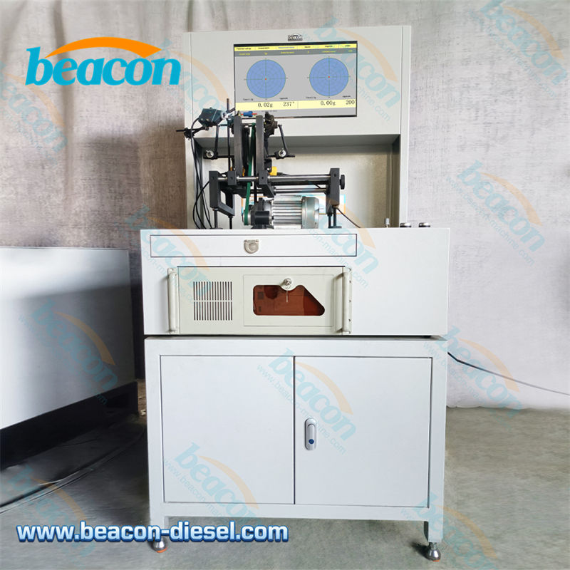 Vista frontal de la equilibradora computarizada RYQ-5A con monitor