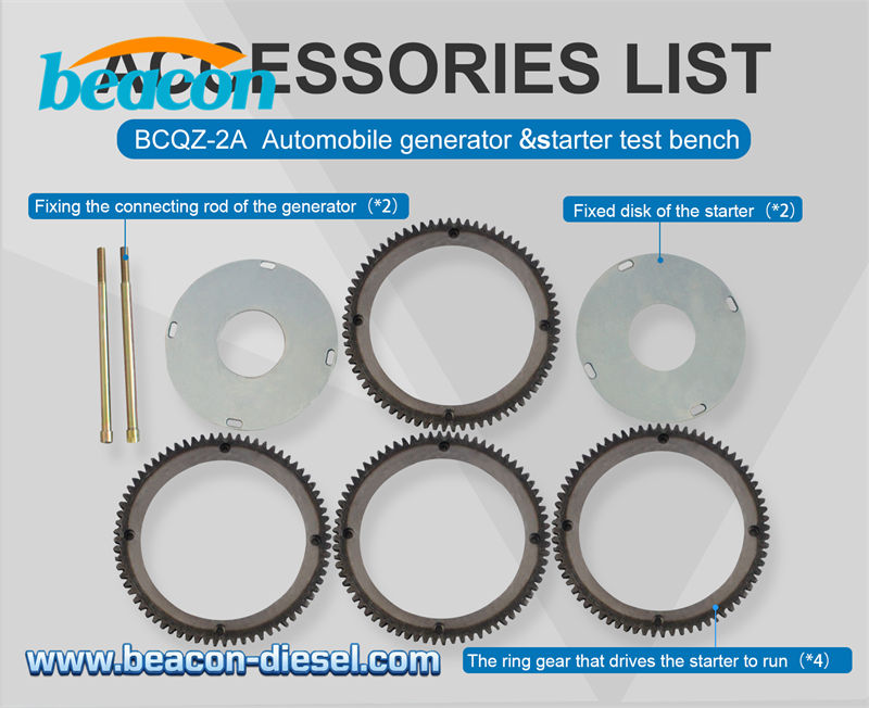 Accesorios del banco de pruebas de alternador y arrancador de automóvil BCQZ-2A