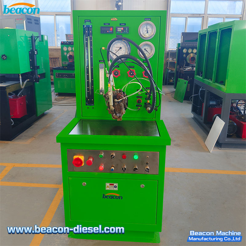 Vista frontal completa del banco de pruebas de bombas PT Beacon PT212