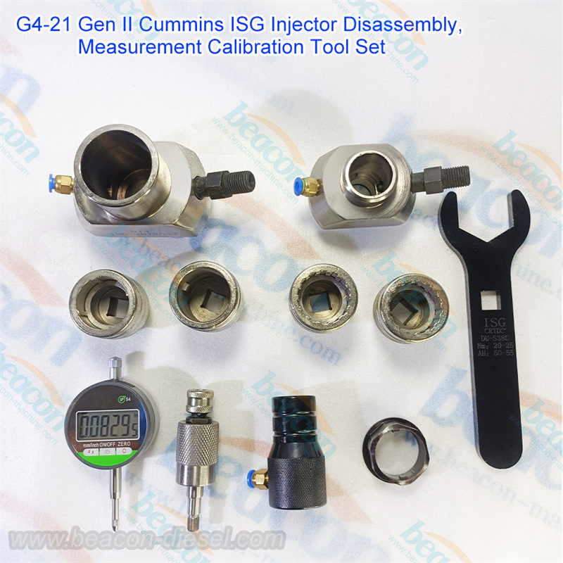Kit de desmontaje inyectores Cummins ISG G4-21 con medidor digital