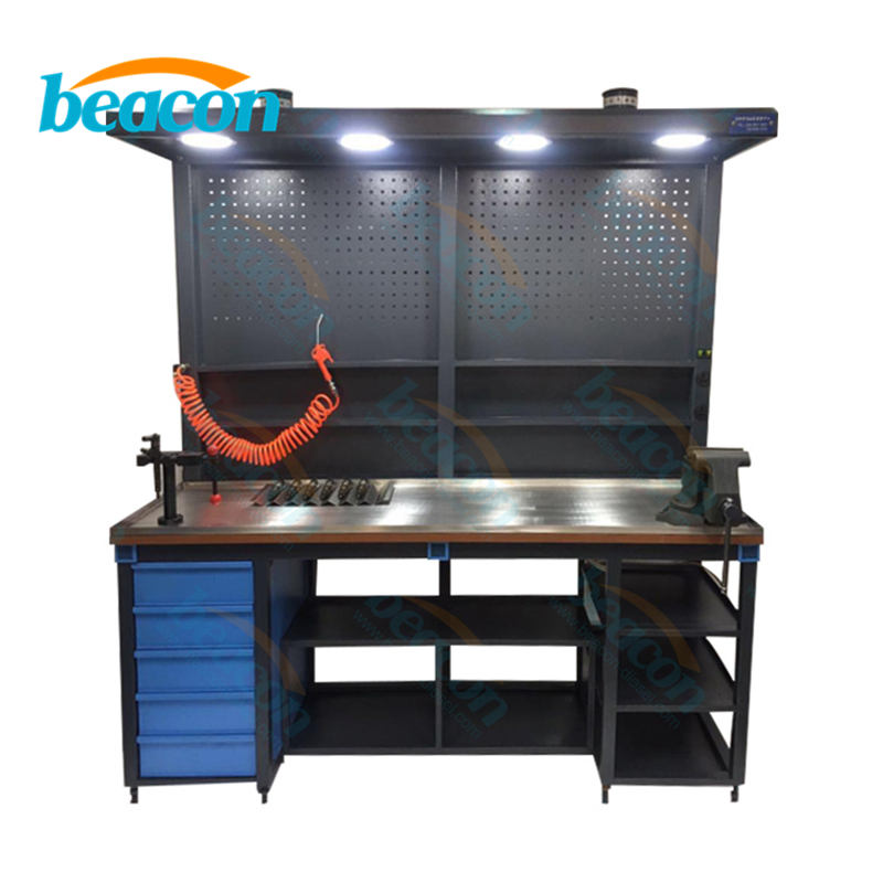 Vista frontal del banco de trabajo BT-D para reparación de inyectores diesel