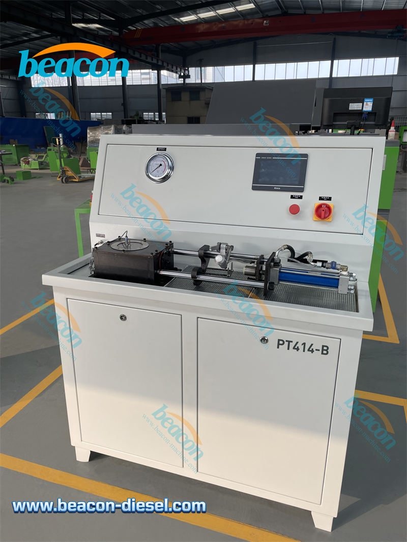 Vista frontal banco de pruebas PT414 diseño blanco