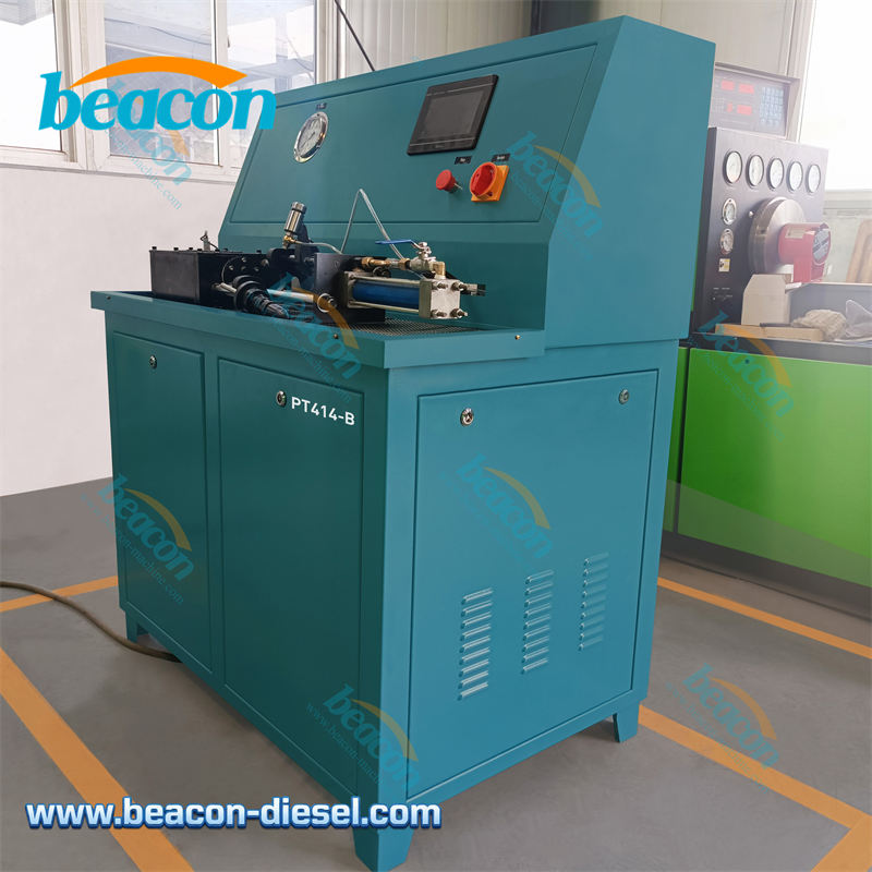 Vista lateral banco PT414 carcasa azul