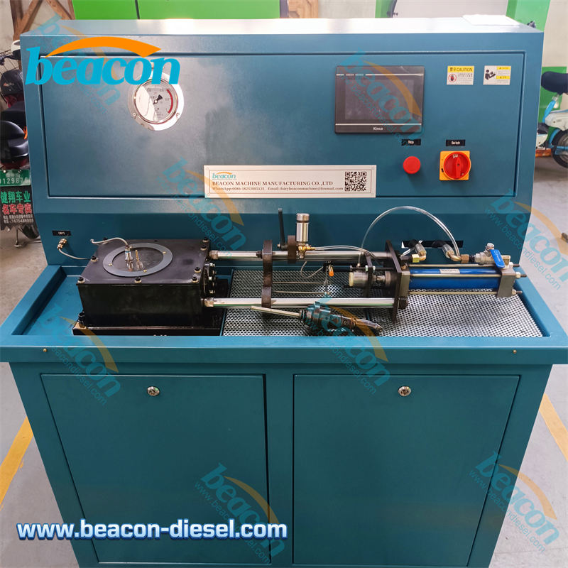 Área de trabajo para sujeción y prueba de inyectores PT