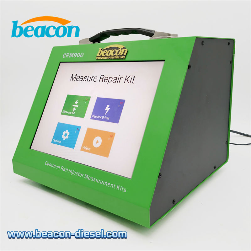 Vista lateral del CRM900 mostrando el soporte de medición reforzado