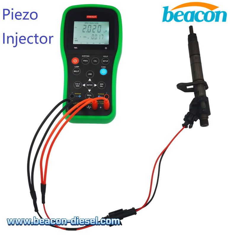 LCR06 Probando Componente de Inyector Piezoeléctrico