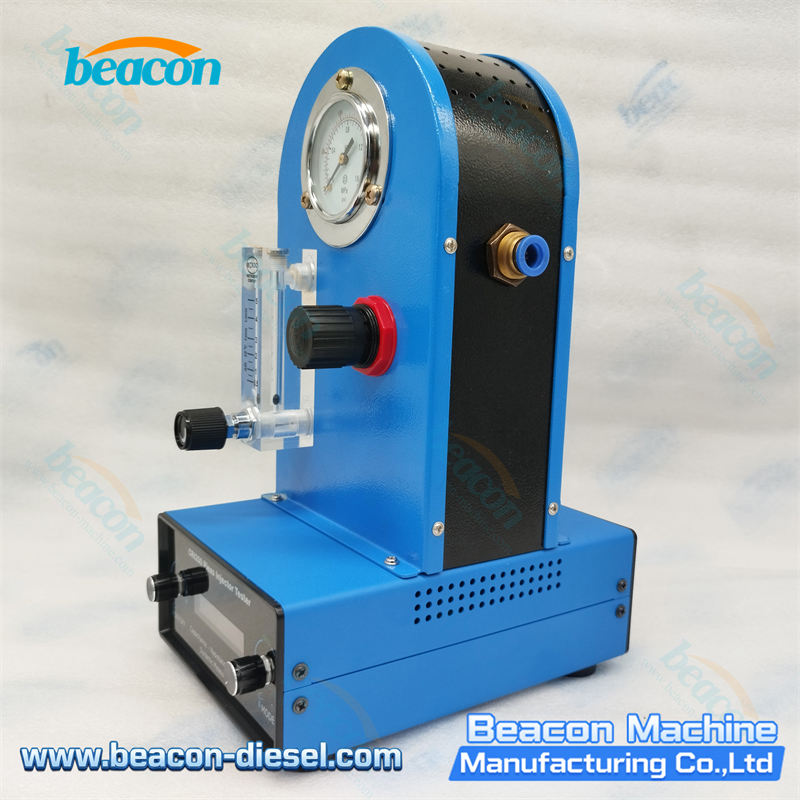 Perillas de control y pantalla del probador piezo