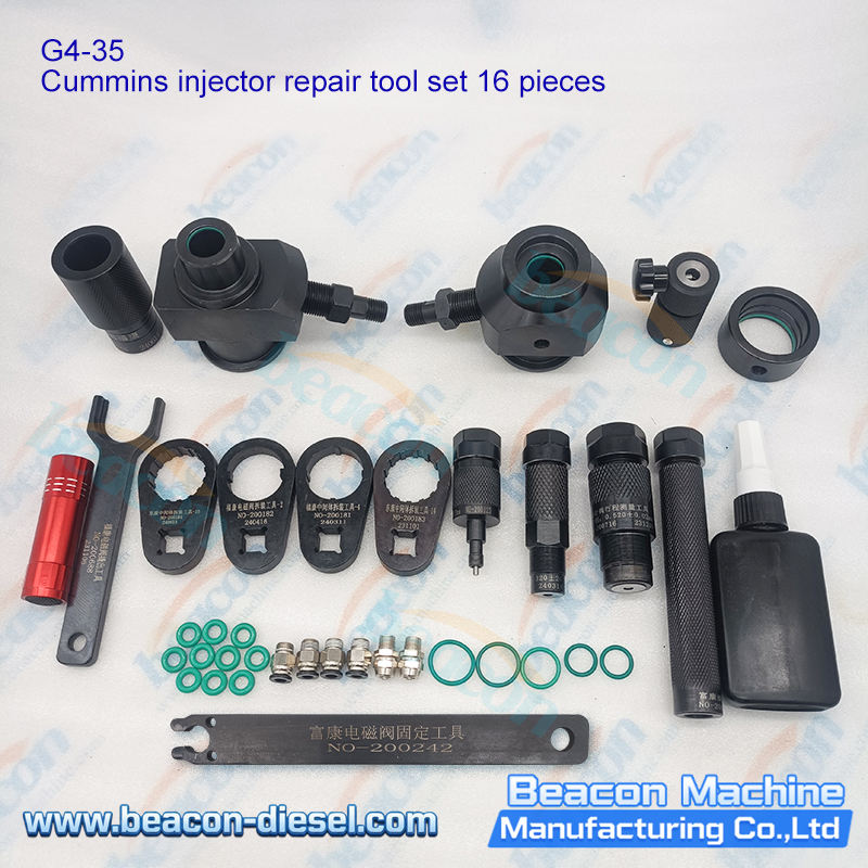 Kit de desmontaje y medición de inyectores diesel de 16 piezas